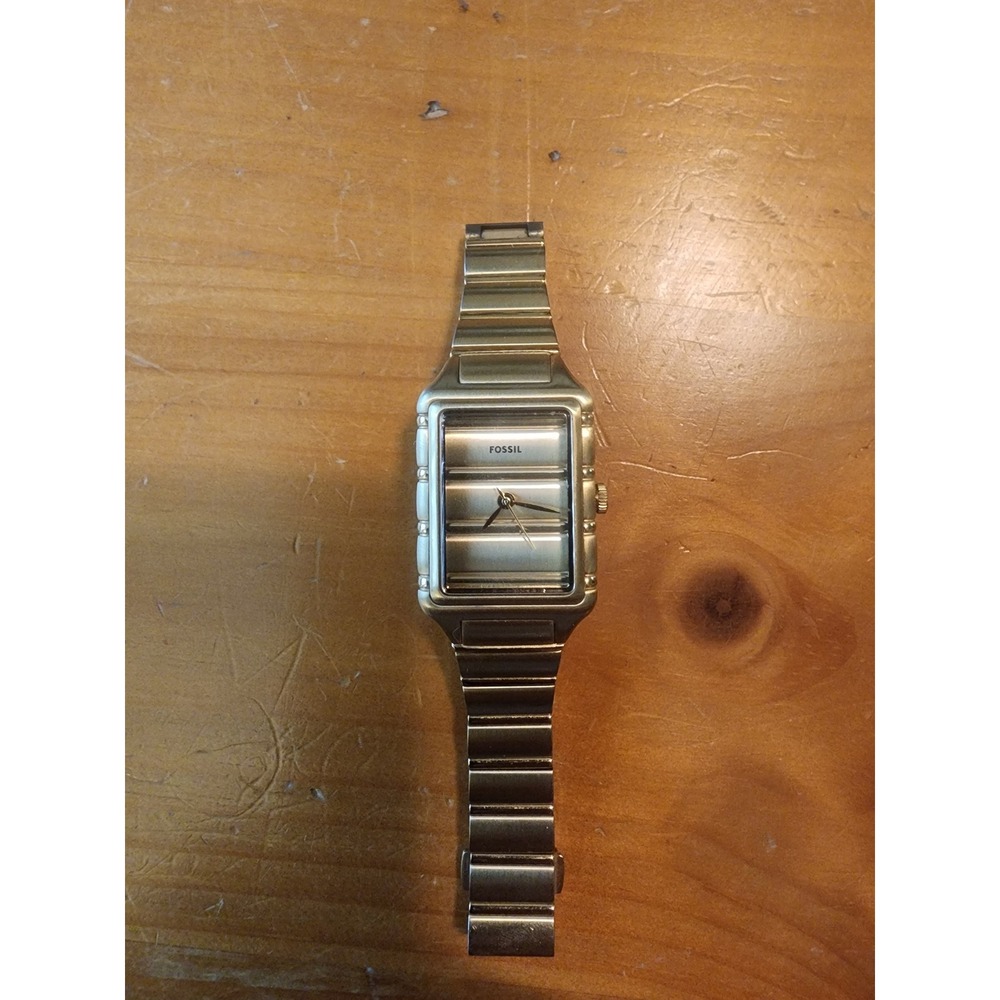 Fossil Raquel Gold Tone Stainless Steel Rectangular Watch ES5389